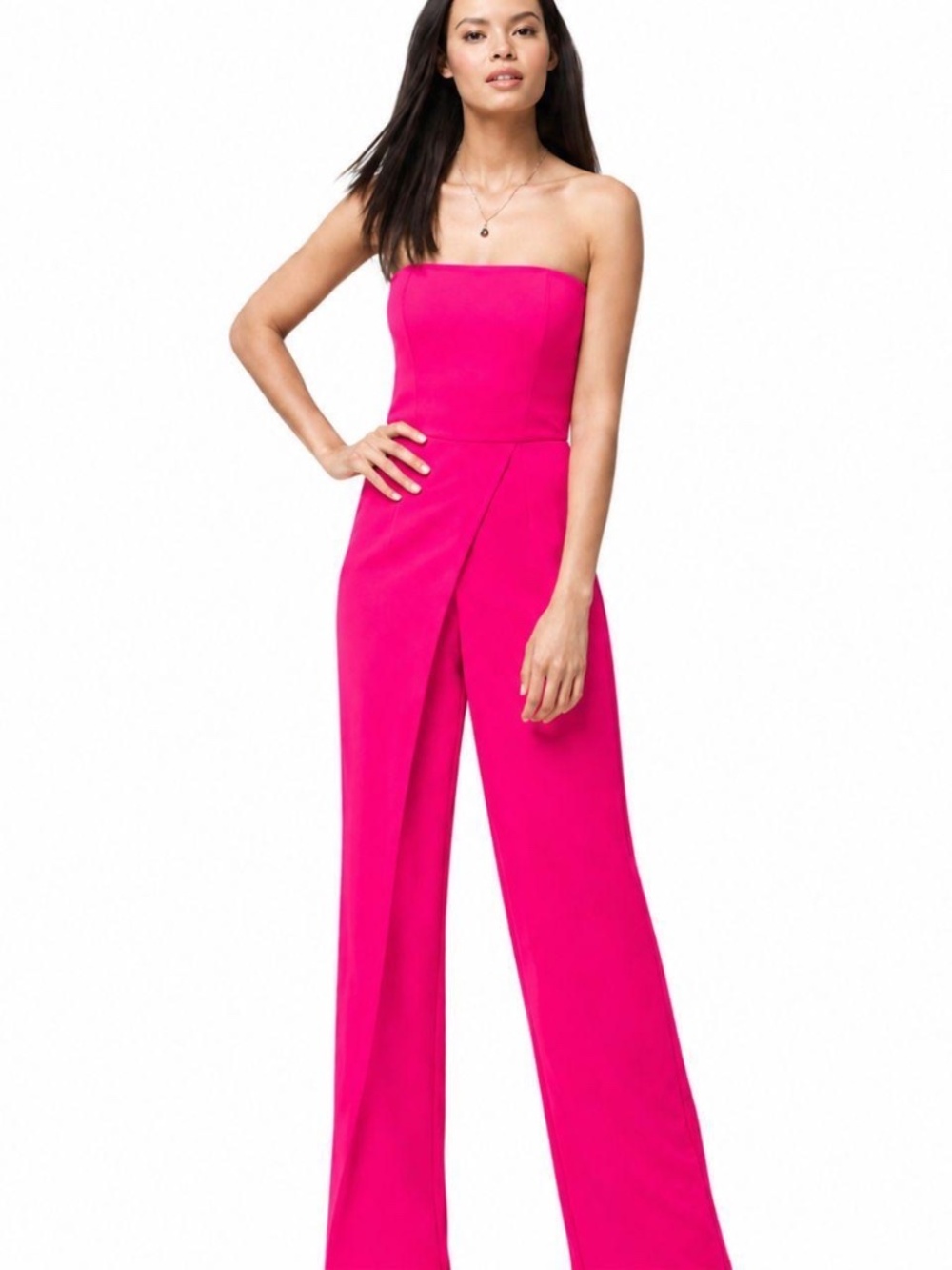 White House Black Market Magenta Sleeveless Jumpsuit